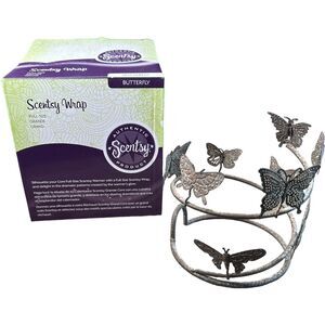 Scentsy BUTTERFLY Metal Warmer Wrap~ Silhouette Collection~Rare/Discontinued